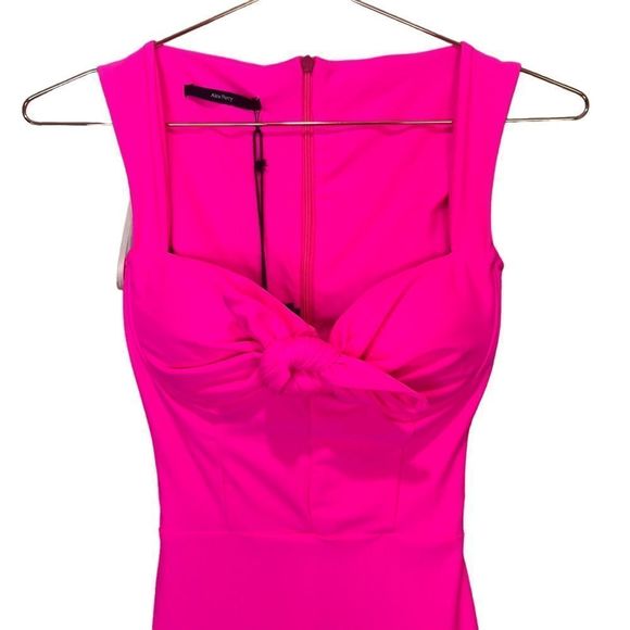 NEW Alex Perry Orin Knot Front Corset Sleeveless Bodycon Mini Dress Pink Size 4 - Picture 7 of 13